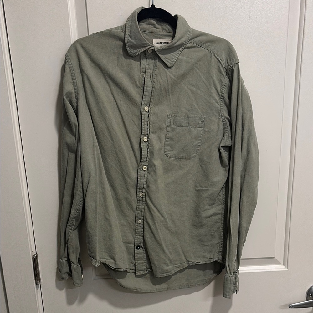 Taylor Stitch Olive Casual Button Down Shirt